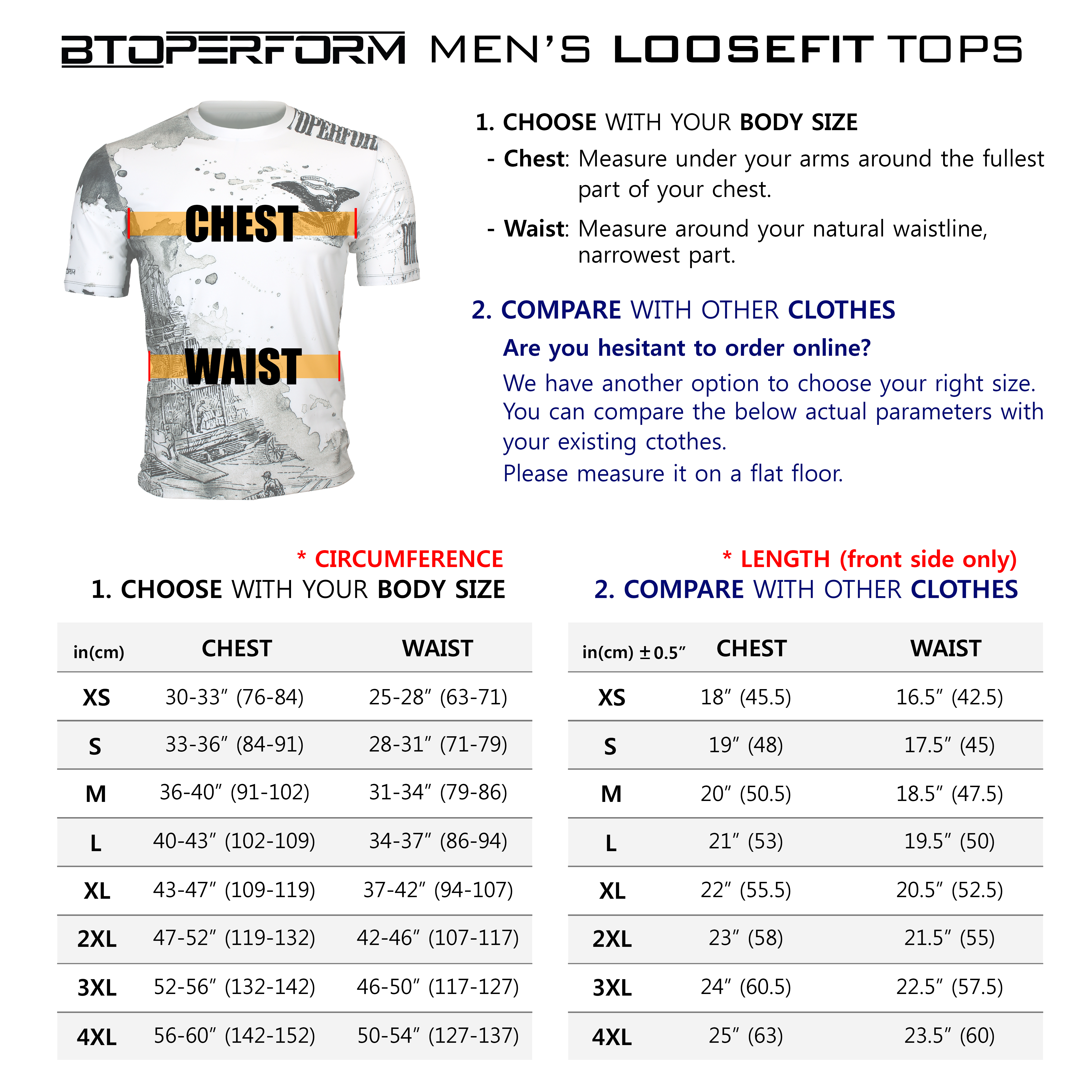 Large Men S Shirt Size Chart